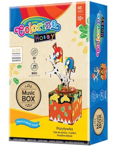Set creativ Colorino Hobby - Fa-ti singur cutie muzicala cu pasari - 1