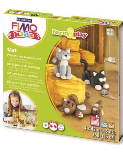 Set lut polimeric Staedtler Fimo Kids - 4 x 42g, Cats - 1