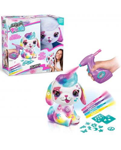 Set creativ Canal Toys Airbrush plush - Jucărie de colorat de pluș, cățeluș drăguț - 2