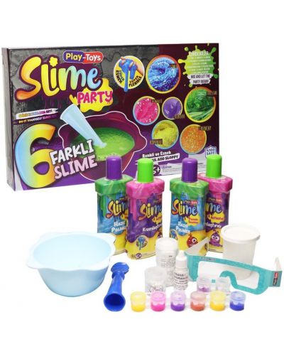 Set creativ Play-Toys - Pregatire slime, 6 culori - 2
