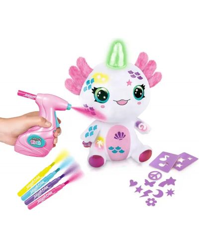 Set creativ Canal Toys - Colorează o jucărie de pluș, axolotl