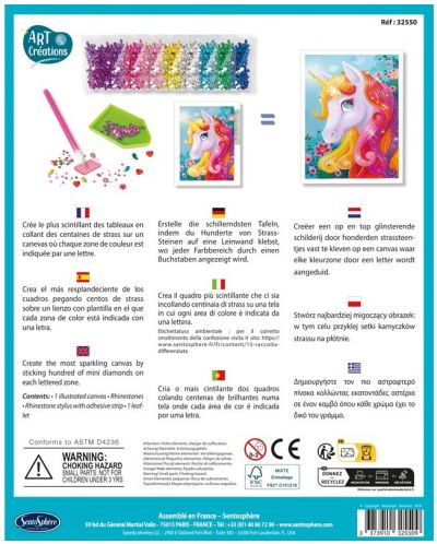 Canvas cu pietricele colorate Sentosphere, unicorn - 3