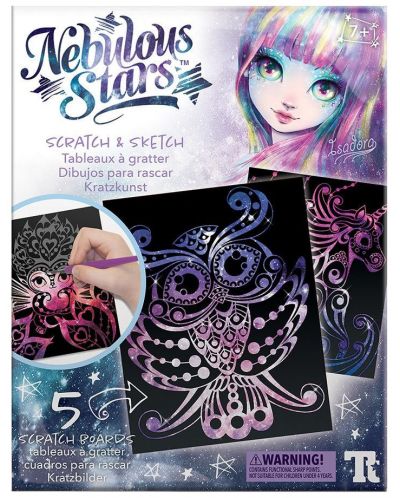 Set creativ Nebulous Stars - Carti de zgariat si sabloane, Isadora - 4
