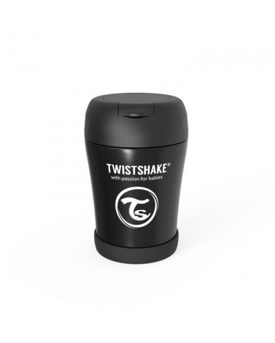 Recipient hrana Twistshake Insulated Pastel - Negru, 350 ml - 5