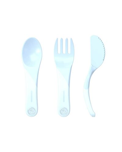 Set tacamuri Twistshake Cutlery Pastel - Albastru, 6luni+ - 2