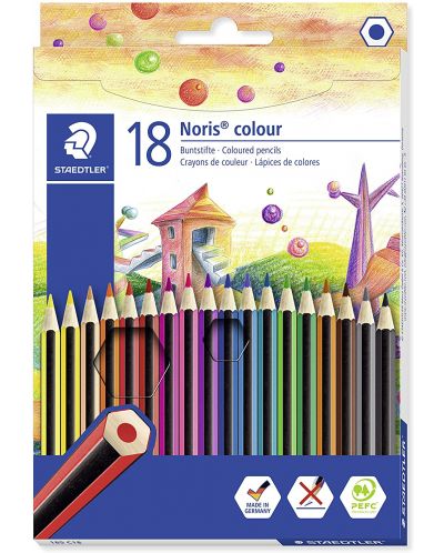 Creioane colorate Staedtler Noris Colour 185 - 18 culori - 1