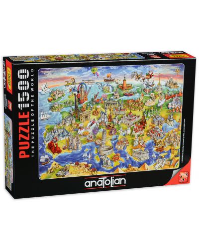 Puzzle Anatolian de 1500 piese - Harta Europei - 1