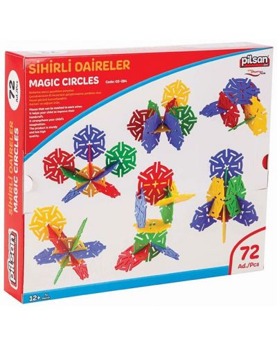 Constructor Pilsan - Magic Circles, 72 piese - 1