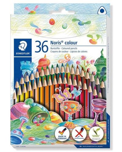 Creioane colorate triunghiulare Staedtler Noris Colour 187 - 36 de culori - 1