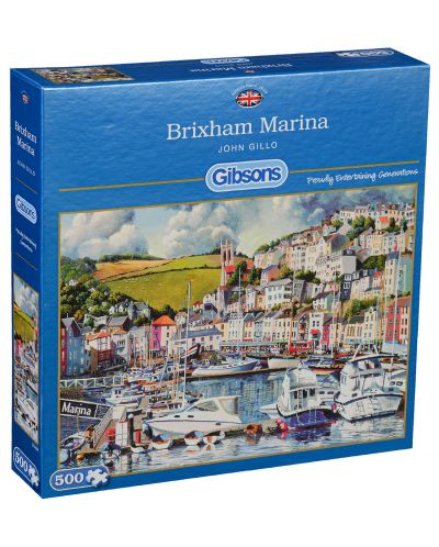 Puzzle Gibsons de 500 piese - Brixham Marina,John Gillo - 1