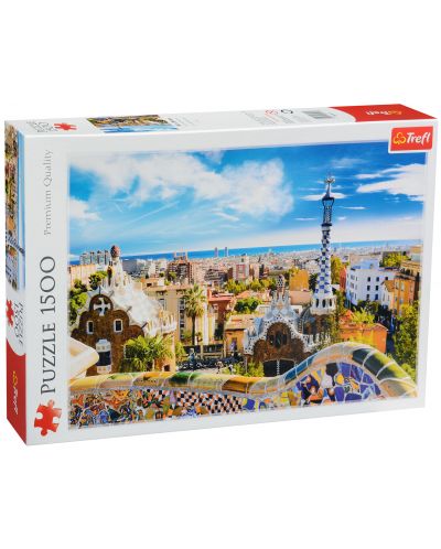 Puzzle Trefl de 1500 piese - Parcul Güell , Barcelona - 1