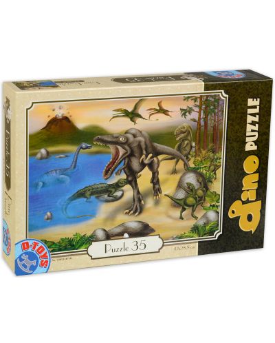 Puzzle D-Toys de 35 piese - Dinozauri, tip 1 - 1