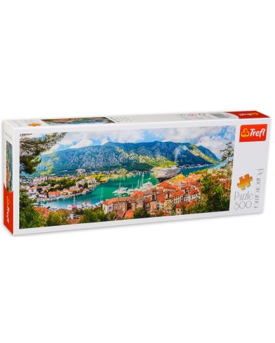Puzzle panoramic Trefl de 500 piese - Kotor, Montenegro - 1