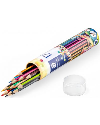 Creioane colorate Staedtler Noris Colour 185  - 12 culori, in tub metalic - 2
