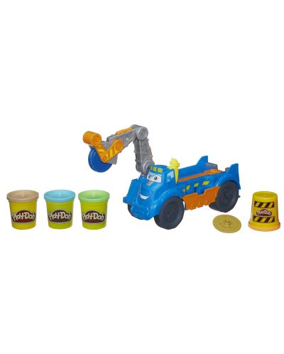 Hasbro Play Doh Excavator cu 4 culori Ozone.ro