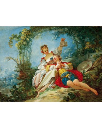 Puzzle D-Toys de 1000 piese – IndragostitiI fericiti, Jean-Honore Fragonard - 2