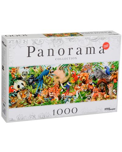 Puzzle panoramic Step Puzzle de 1000 piese - Lumea animalelor - 1