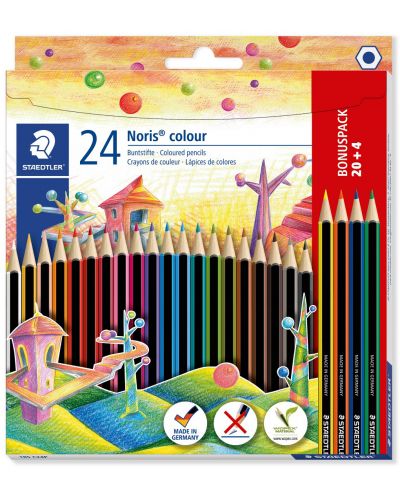 Creioane colorate Staedtler Noris Colour 185 - 20 + 4 culori - 1