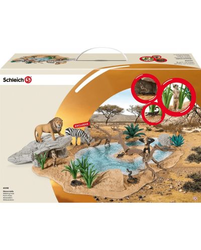 Set de accesorii Schleich Wild Life - Lake in the Savannah | Ozone.ro