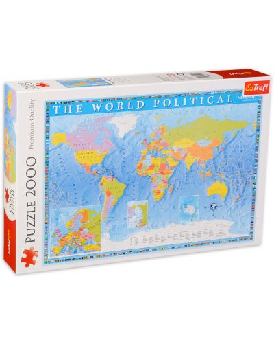 Puzzle Trefl de 2000 piese - Harta politica a lumii - 1