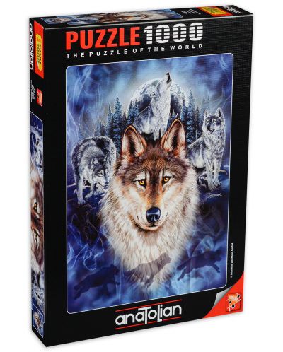 Puzzle Anatolian de 1000 piese - Haita de lupi, Stephen Gardner - 1