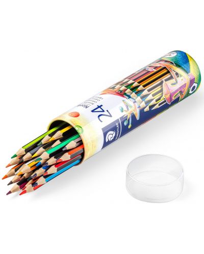 Creioane colorate Staedtler Noris Colour 185 - 24 culori, in tub metalic - 2
