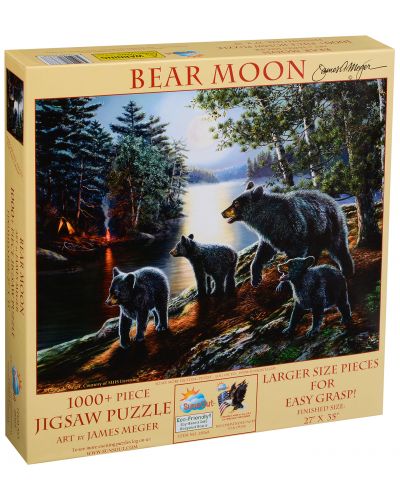 Puzzle SunsOut de 1000 XXL piese - Bear Moon, James Meger - 1