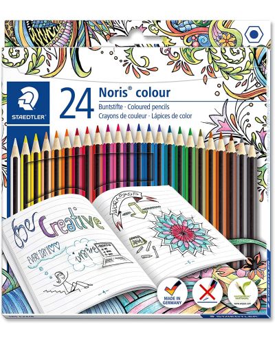 Creioane colorate Staedtler Noris Colour 185 - Johanna Basford, 24 de culori - 1