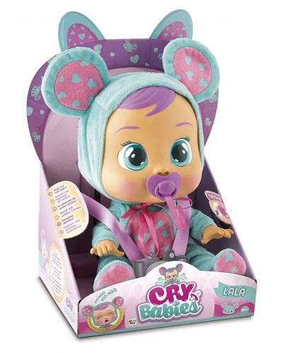 Papusa bebe plangacios cu lacrimi  IMC Toys Cry Babies - Lala, soricel - 3