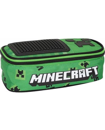 Penar școlar oval Minecraft Pixel - 1 fermoar - 1