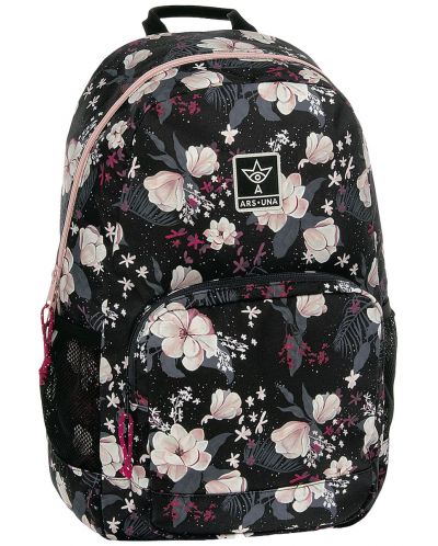 Ghiozdan școlar Ars Una AU-14 - Flowery Black, 27 l - 1