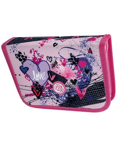 Kaos Maxi geantă școlară - Pink Love, 1 fermoar - 1