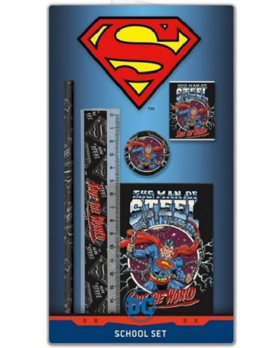 Set de scoala Graffiti Superman - Negru - 1