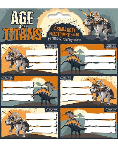 Etichete școlare Ars Una Age of the Titans - 18 bucăți - 1