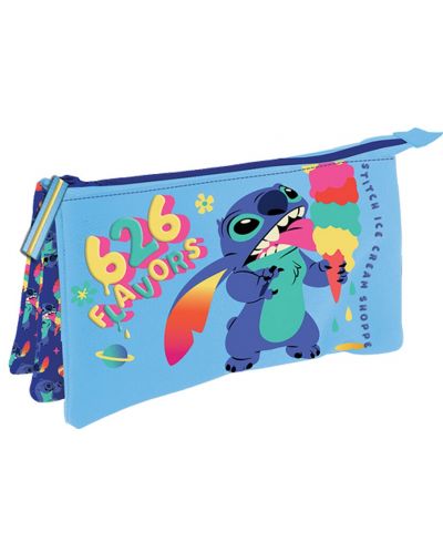 Penar școlar Kstationery Lilo & Stitch - Cu 3 compartimente și un fermoar - 1