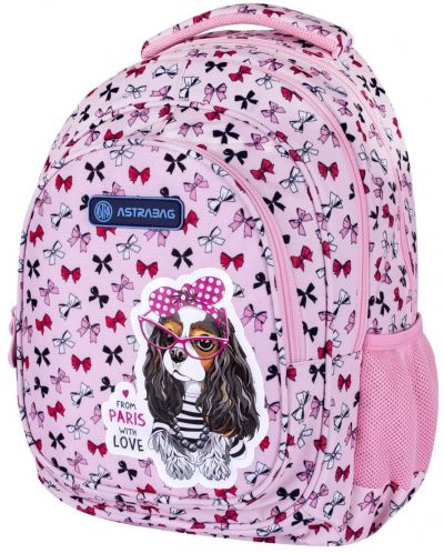 ASTRA 502021562 Rucsac scolar AB330, Sweet Dog With Bows - 1