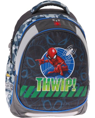 Rucsac școlar Play Spider-Man - Maxx Thwip, cu 3 compartimente - 1