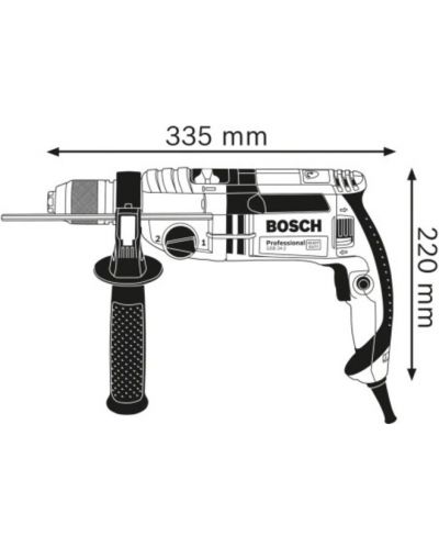 Mașină de găurit cu percuție Bosch - Professional GSB 24-2, 1.100W, L-Case	 - 3
