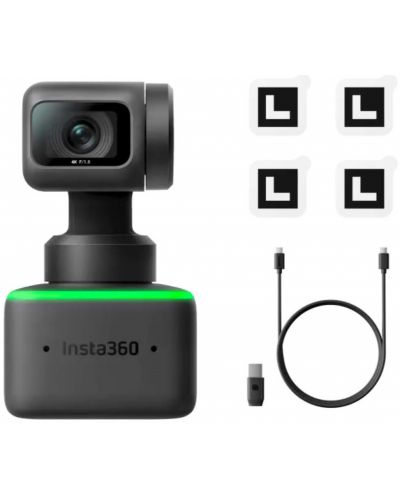 Webcam Insta360 - Link 4K AI, negru/verde - 4