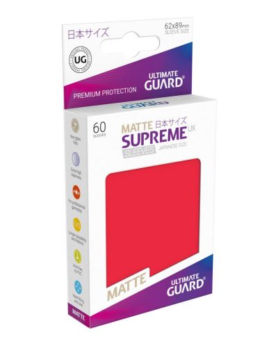 Ultimate Guard Supreme UX Sleeves Yu-Gi-Oh! Matte Red (60)	 - 1