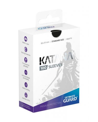 Ultimate Guard Katana Sleeves Standard Size Black (100) - 1