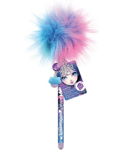 Stilou parfumat cu pompon bicolor Nebulous Stars - Cu mascotă, sortiment - 3