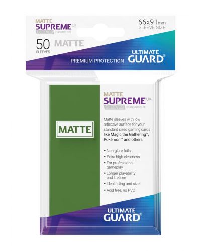 Protectii Ultimate Guard Supreme UX Sleeves - Standard Size - Verde mat (50 buc.) - 3