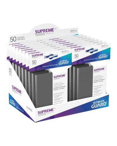 Protectii Ultimate Guard Supreme UX Sleeves - Standard Size -Gri inchis  (50 buc.) - 4