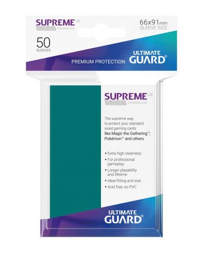 Protectii Ultimate Guard Supreme UX Sleeves - Standard Size - Albastru petrol (50 buc.) - 3