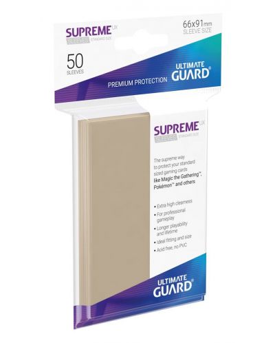 Protectii Ultimate Guard Supreme UX Sleeves - Standard Size - Culoarea nisipului (50 buc.) - 1