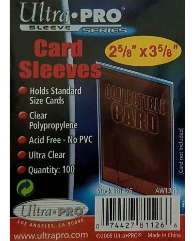 Ultra Pro Card Sleeves - Clear (100)	 - 1