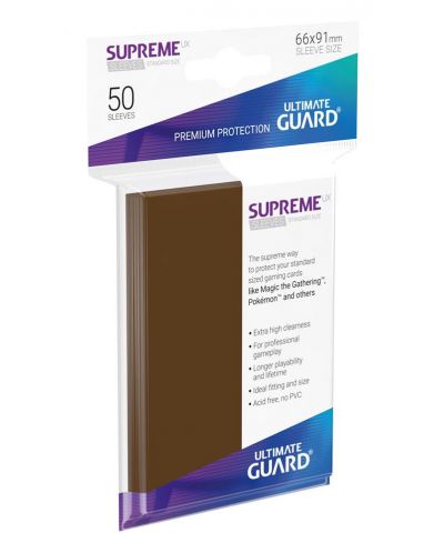 Protectii Ultimate Guard Supreme UX Sleeves - Standard Size - Maro (50 buc.) - 1