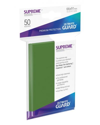 Protectii  Ultimate Guard Supreme UX Sleeves - Standard Size - Verzi (50 buc.) - 1