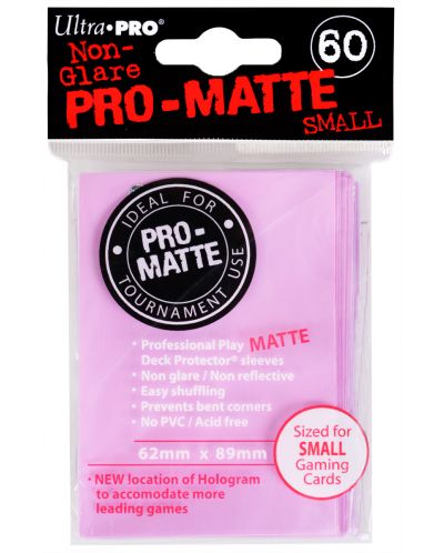 Ultra Pro Card Protector Pack - Small Size (Yu-Gi-Oh!) Pro-matte - roz 60 buc. - 1